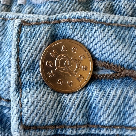 Snacks Mother Jeans Pleated Fun Dip Puddle Jeans Light Wash High Rise Small GUC - Picture 10 of 15